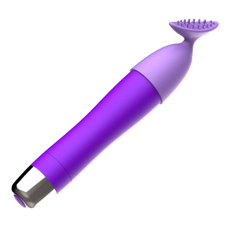 Silicone Vibrator Cock Ring with Interchangeable Heads