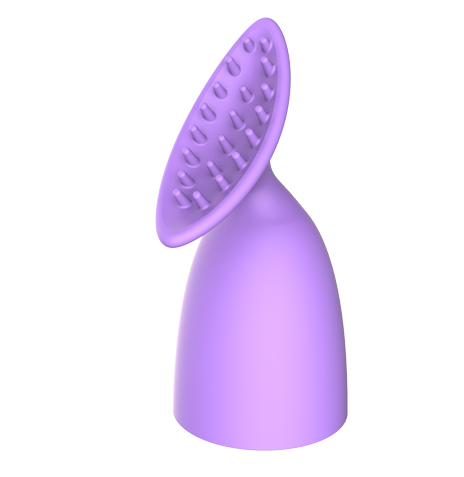 Silicone Vibrator Cock Ring with Interchangeable Heads