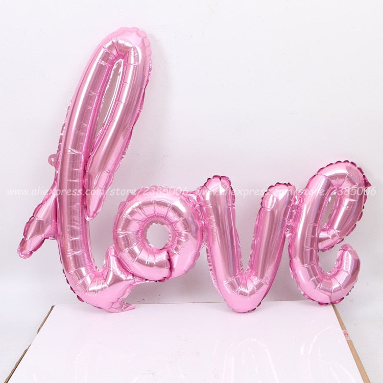 Love Letter Foil Balloon Romantic Party Backdrop Decor