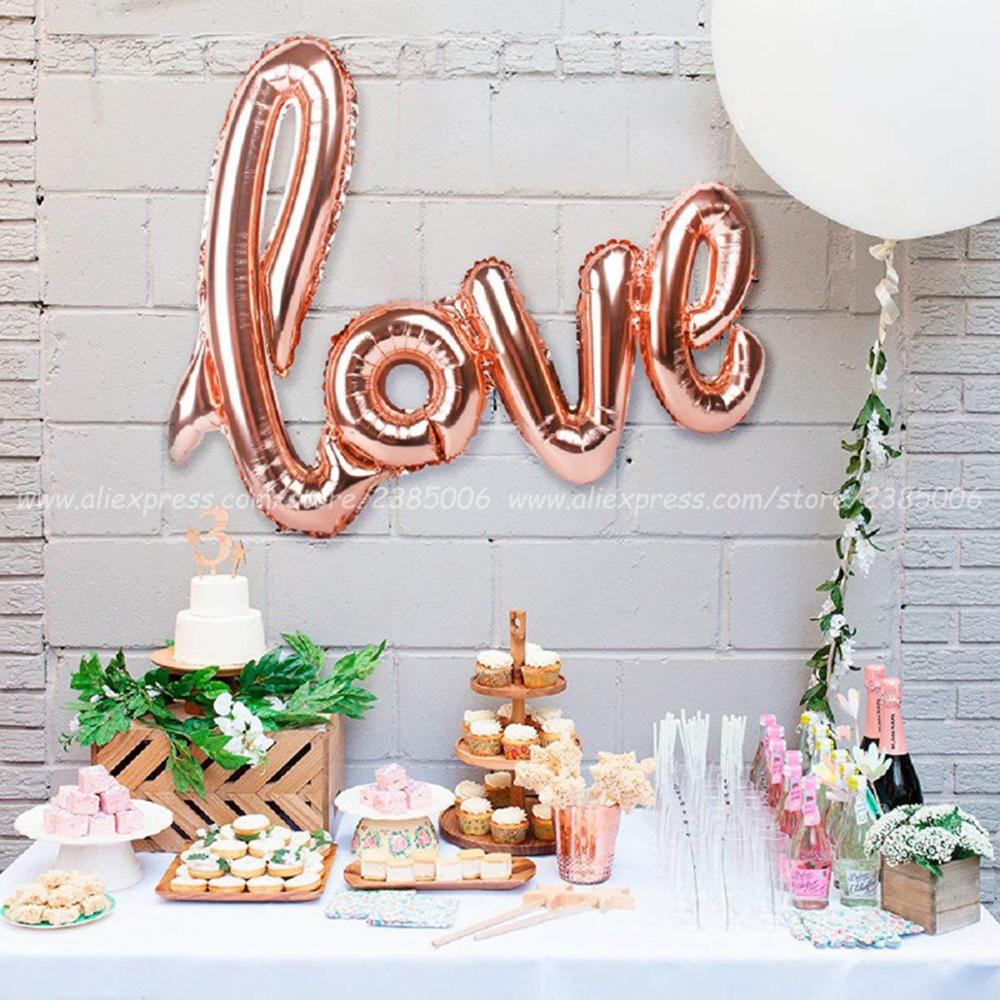 Love Letter Foil Balloon Romantic Party Backdrop Decor