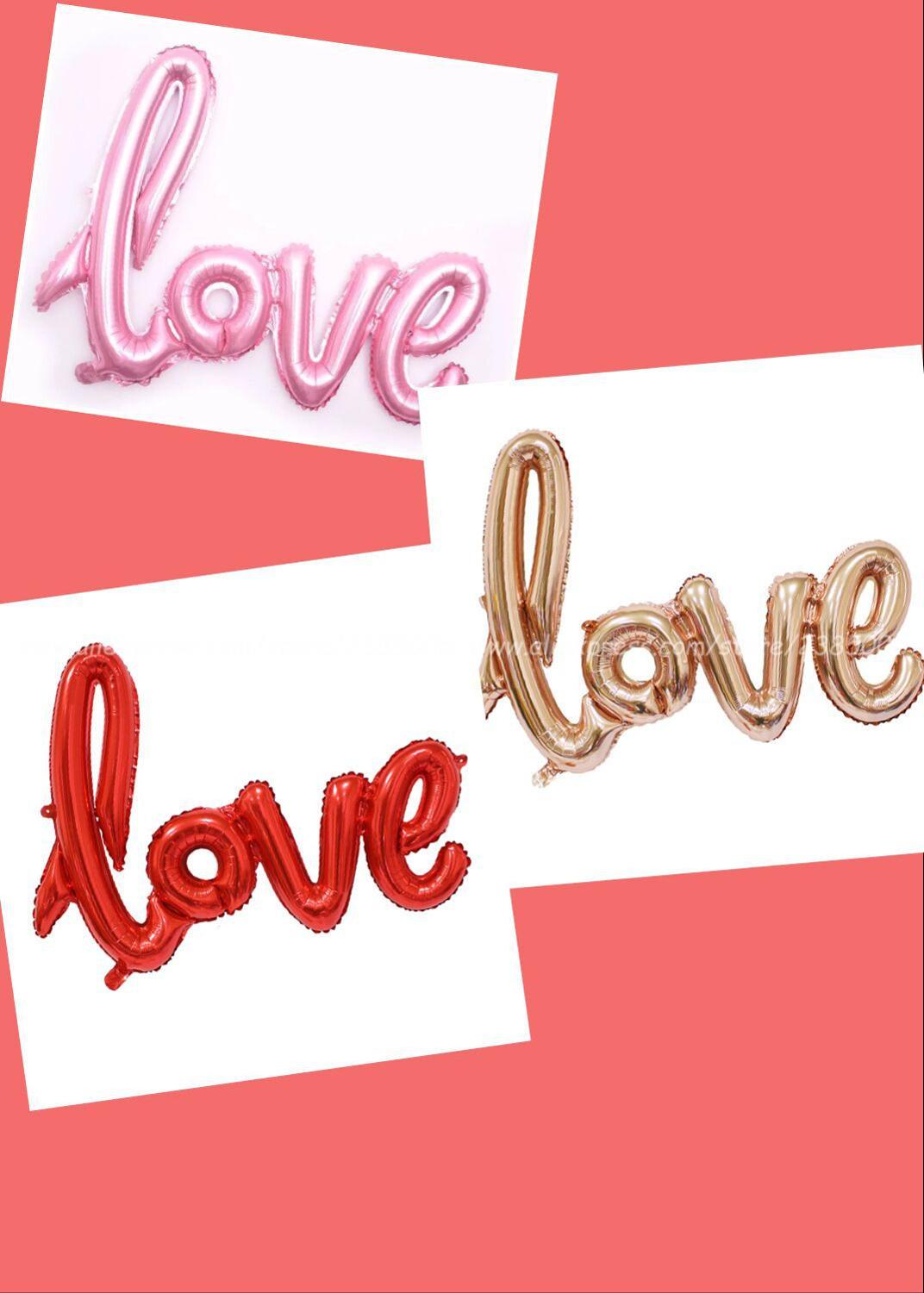 Love Letter Foil Balloon Romantic Party Backdrop Decor