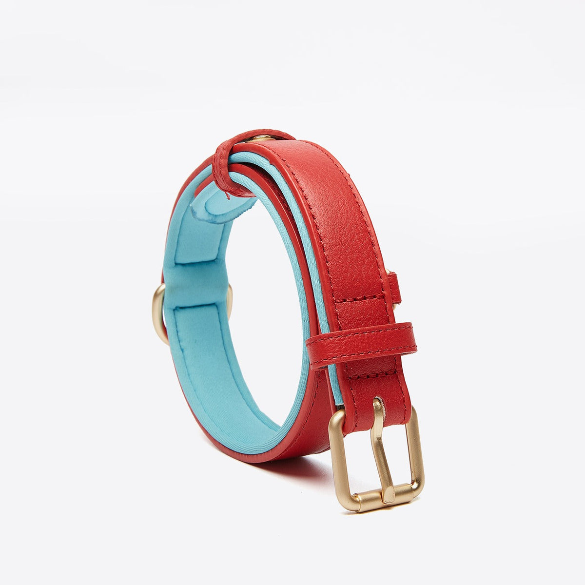 Personalized Leather Dog Collar With Reflective Safety