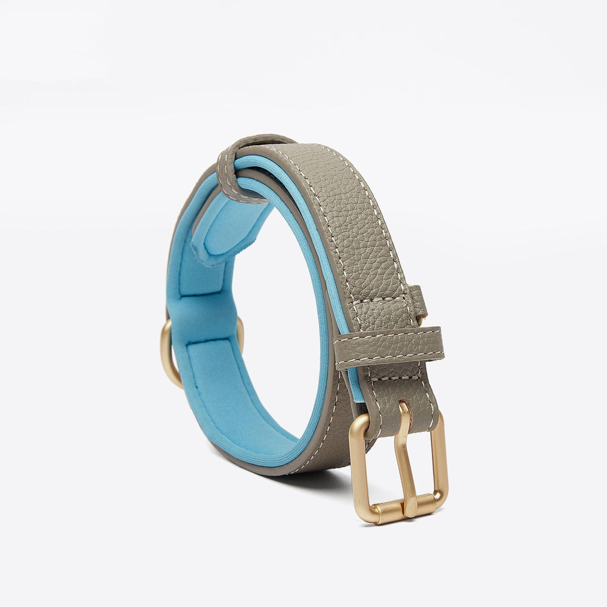 Personalized Leather Dog Collar With Reflective Safety