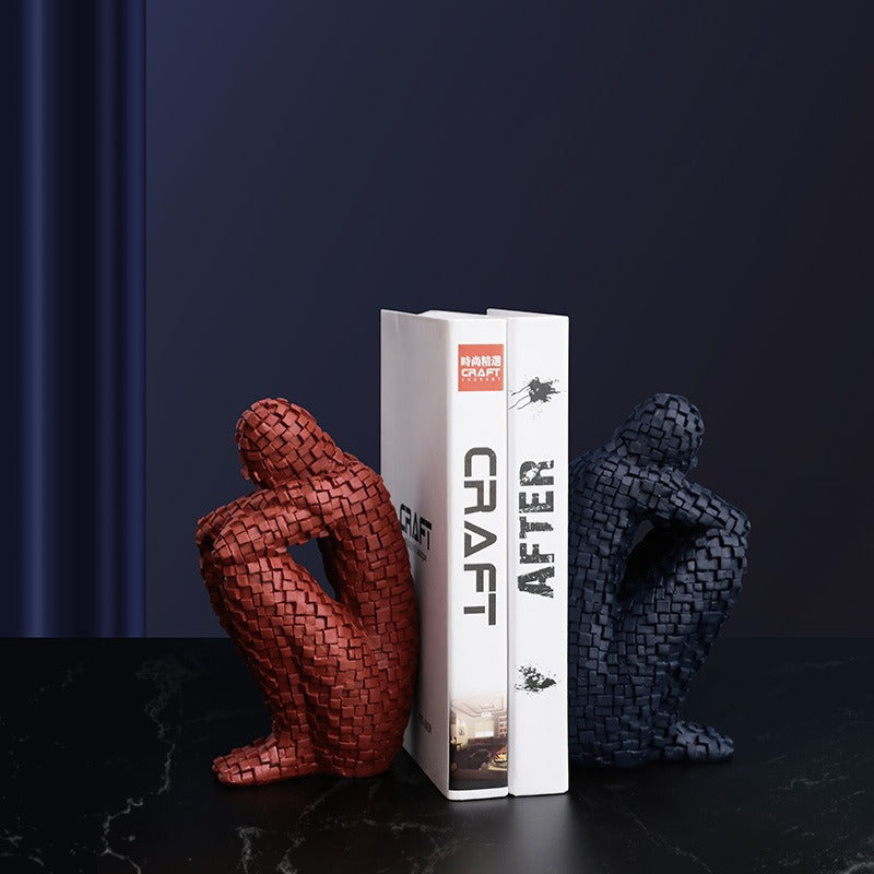 Mosaic Ceramic Figure Ornament for Artistic Shelves