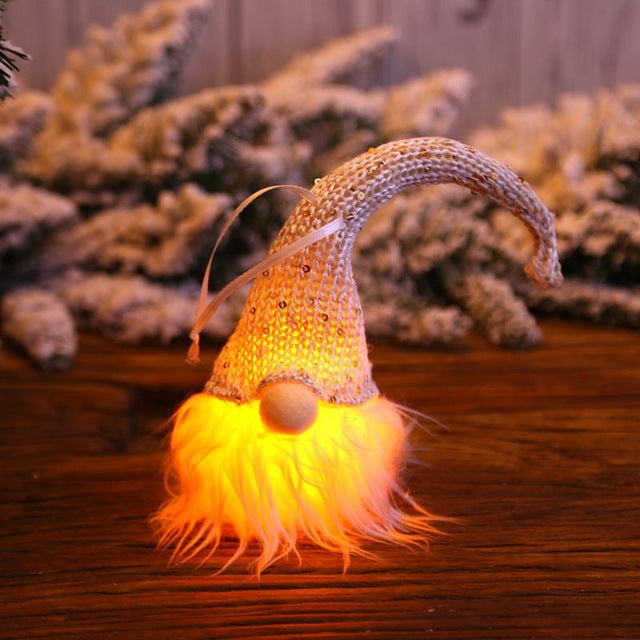 Illuminated Gnome Christmas Ornament for Cozy Decor