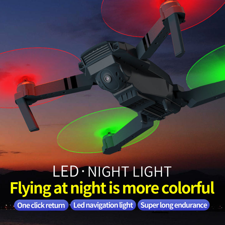 Foldable Camera Drone with LED Night Flight Lights