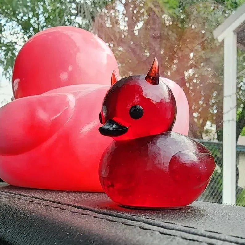 Devil Duck Car Ornament for Playful Halloween Style