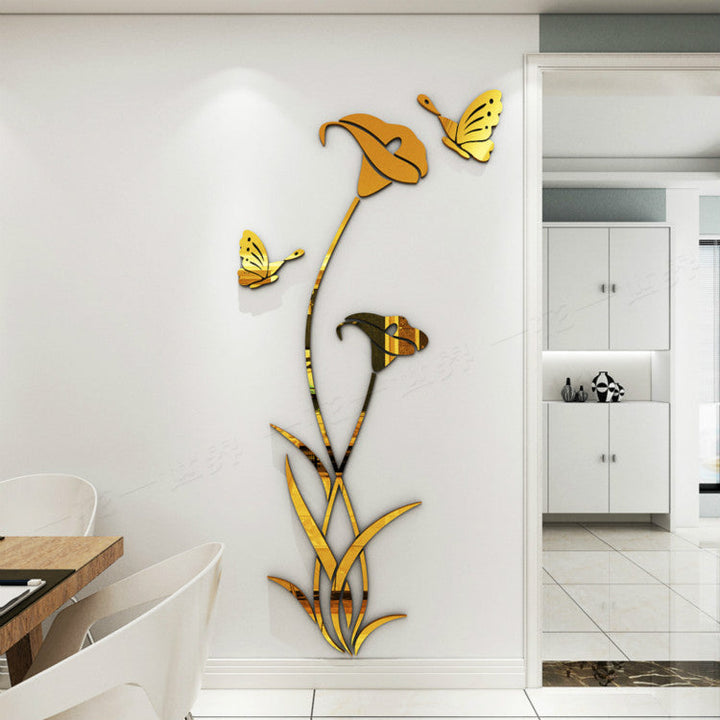 3D Floral Wall Stickers for a Vivid Feature Wall