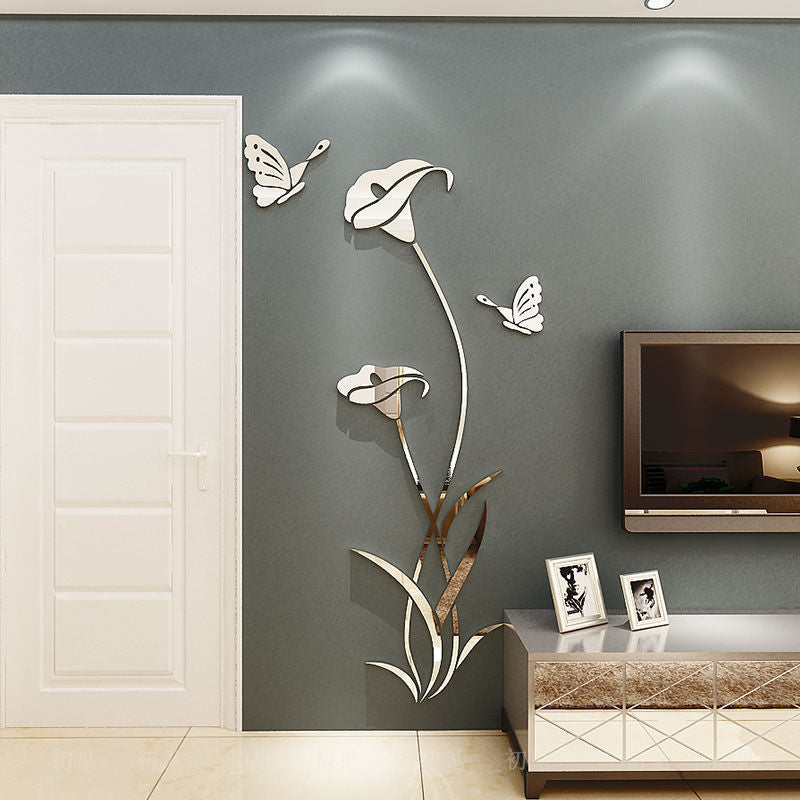 3D Floral Wall Stickers for a Vivid Feature Wall