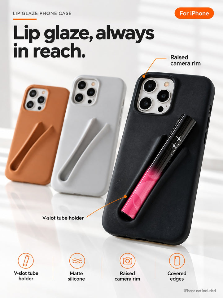 Lip Glaze Phone Case for iPhone 15, 14 & 13 Silicone