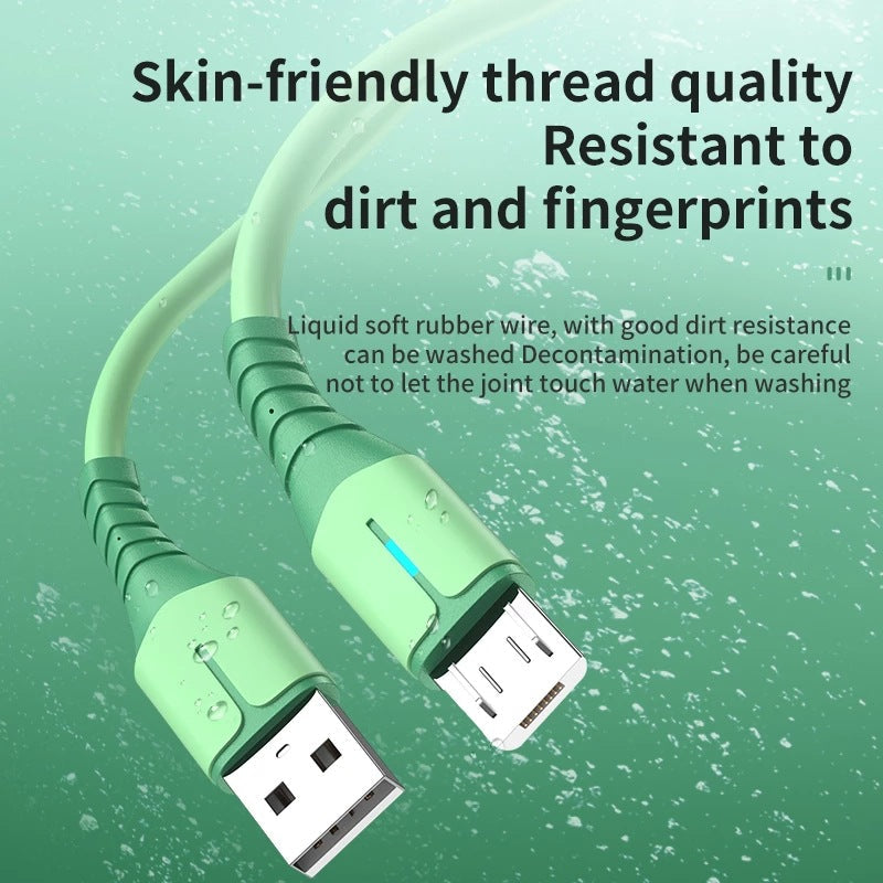 Liquid Silicone Lightning Charging Cable with LED Light