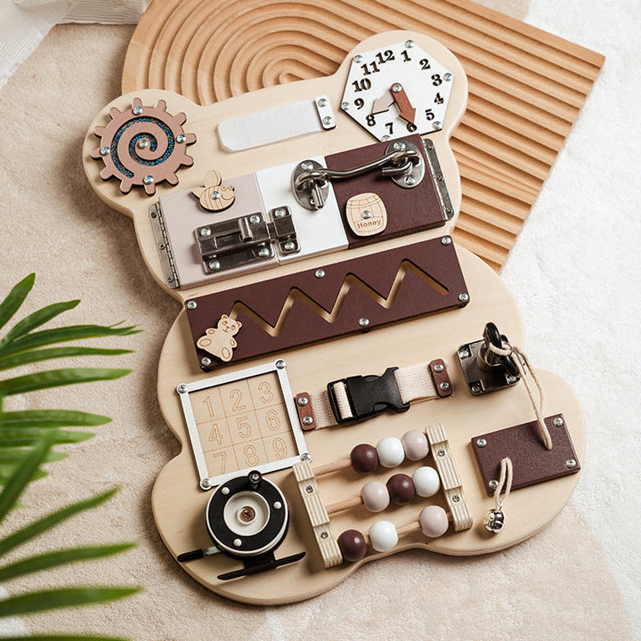 Montessori Busy Board for Fine Motor Skills & Play