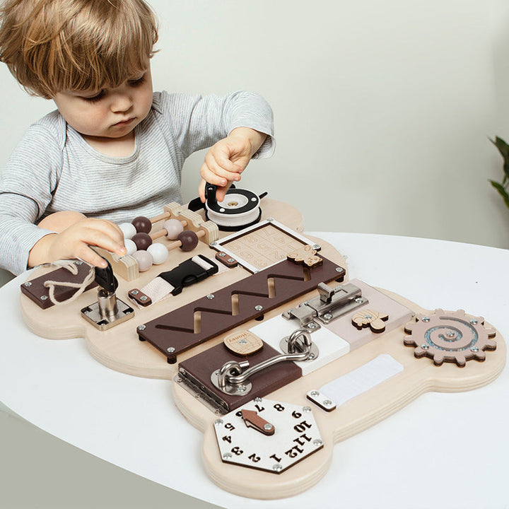 Montessori Busy Board for Fine Motor Skills & Play