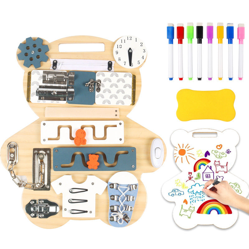 Montessori Busy Board for Fine Motor Skills & Play