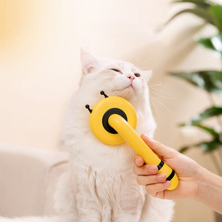 Self-Cleaning Pet Comb for Easier Loose-Hair Grooming