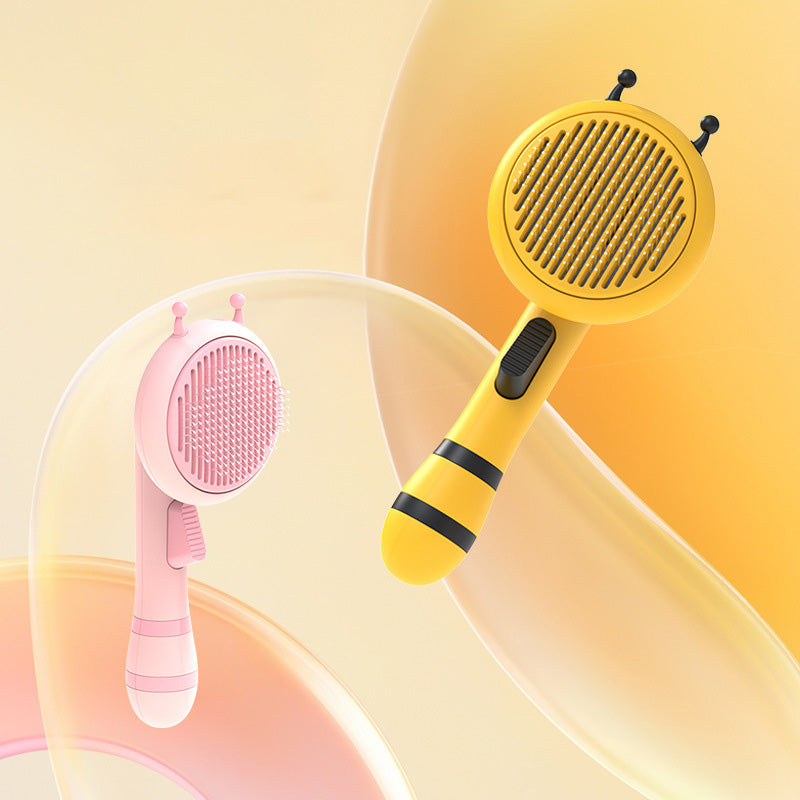 Self-Cleaning Pet Comb for Easier Loose-Hair Grooming