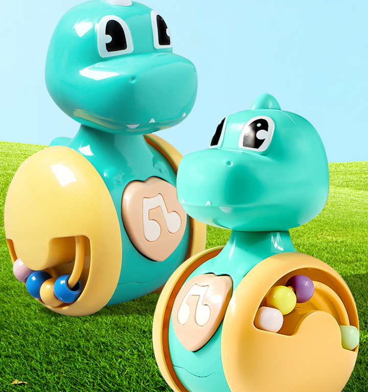 Musical Dinosaur Tumbler Toy for Engaging Sensory Play