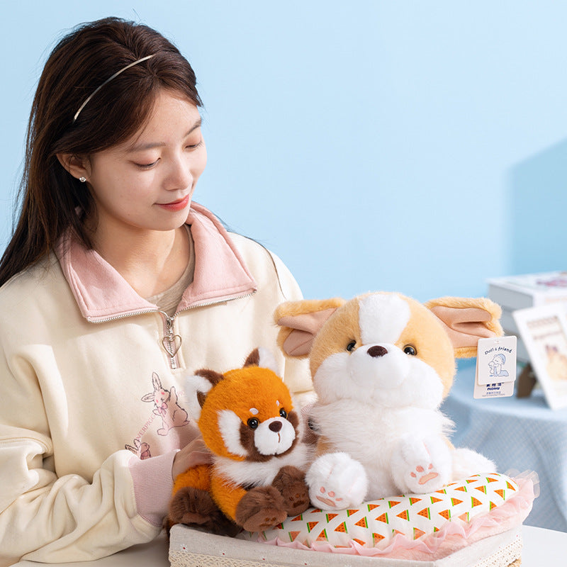 Fox Raccoon Plush Toy for Cozy Cuddles and Woodland Decor