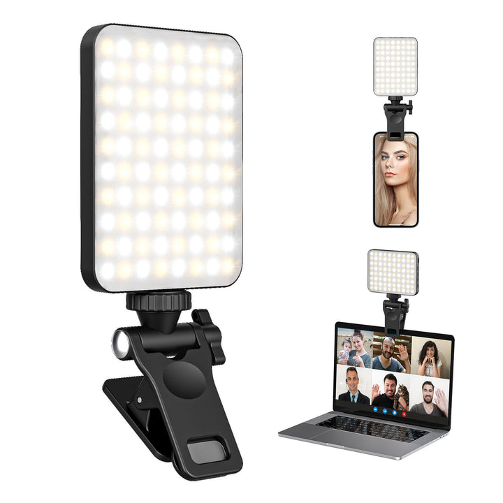 Clip-On LED Video Call Fill Light for Laptop and Phone