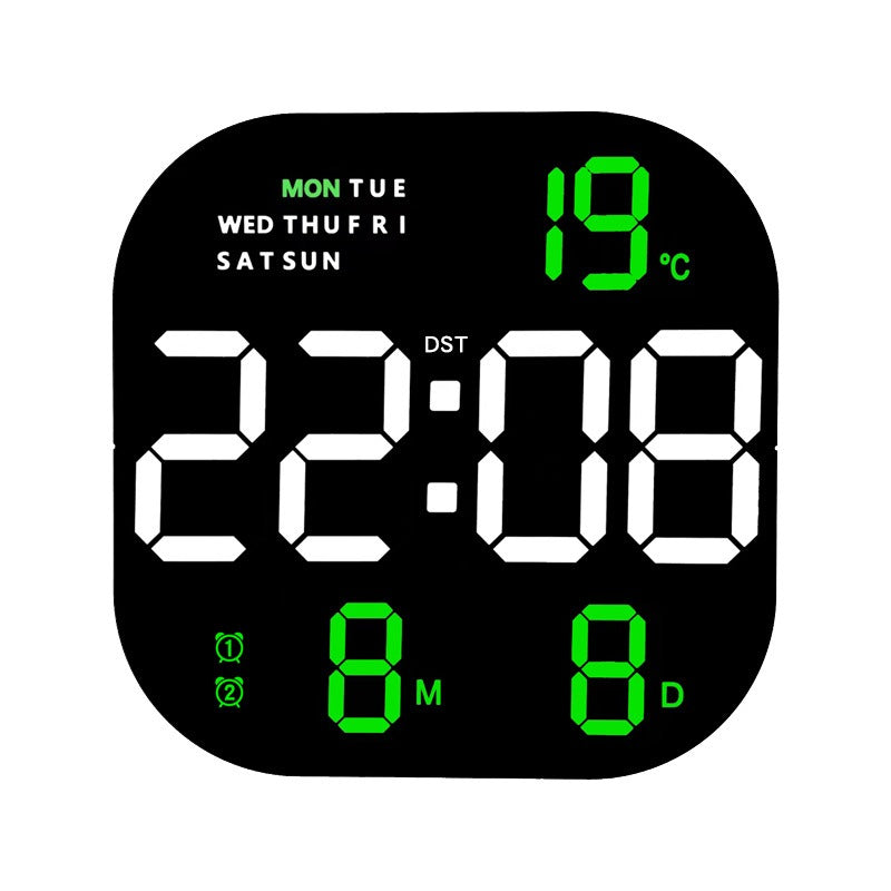 Large LED Wall Clock With Countdown Timer & Room Display