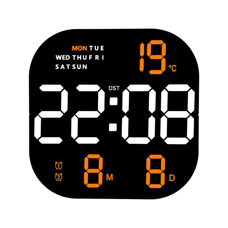 Large LED Wall Clock With Countdown Timer & Room Display
