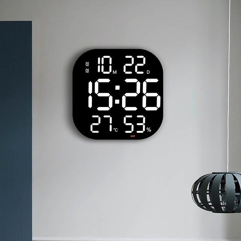 Large LED Wall Clock With Countdown Timer & Room Display