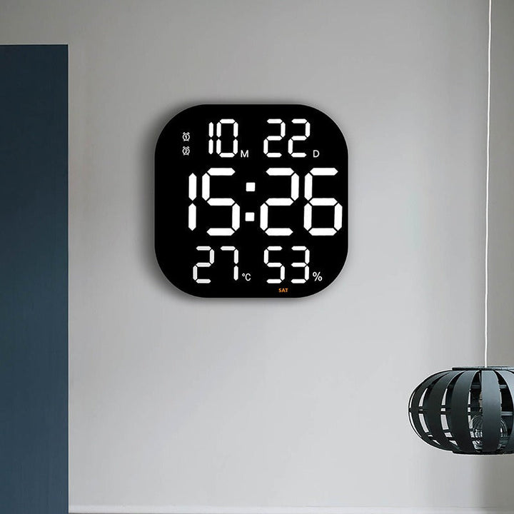 Large LED Wall Clock With Countdown Timer & Room Display