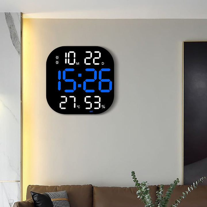 Large LED Wall Clock With Countdown Timer & Room Display
