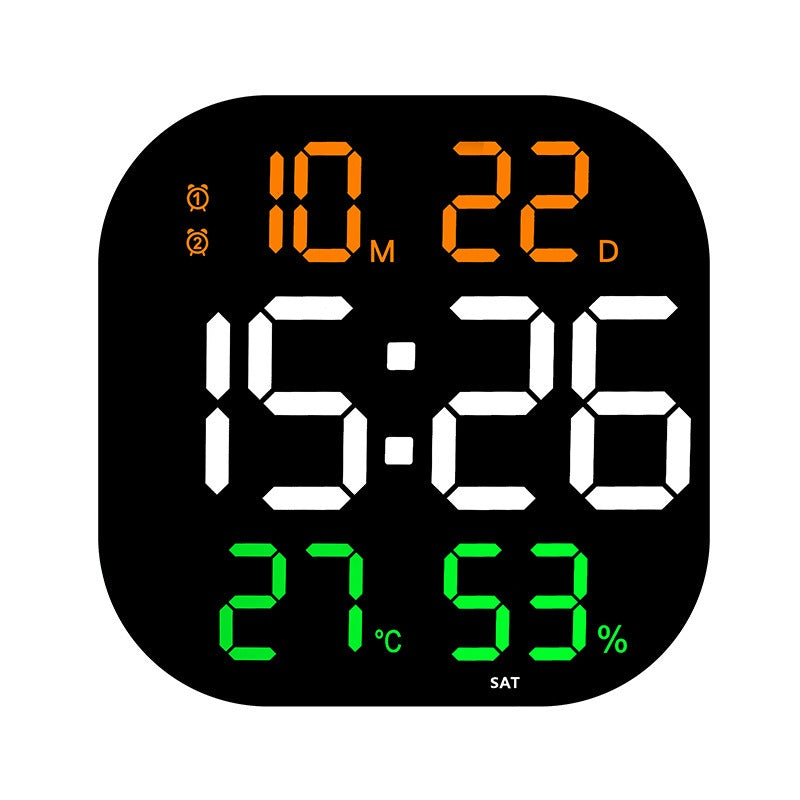 Large LED Wall Clock With Countdown Timer & Room Display
