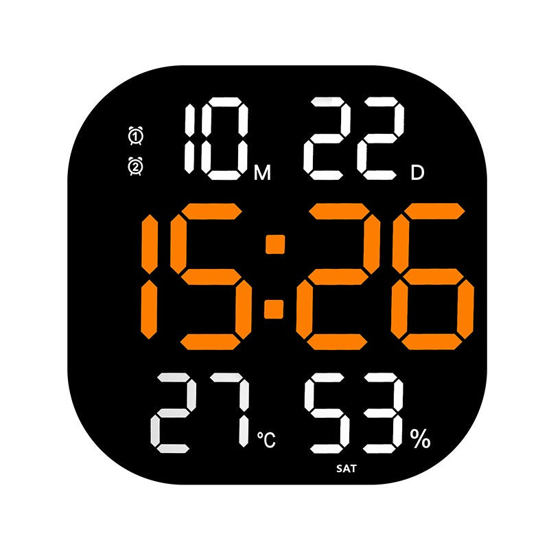 Large LED Wall Clock With Countdown Timer & Room Display