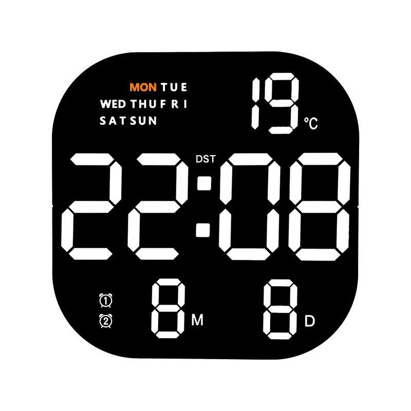 Large LED Wall Clock With Countdown Timer & Room Display