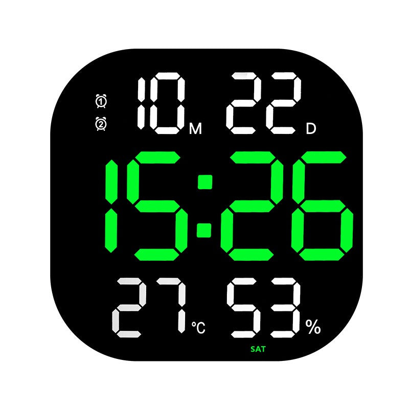 Large LED Wall Clock With Countdown Timer & Room Display