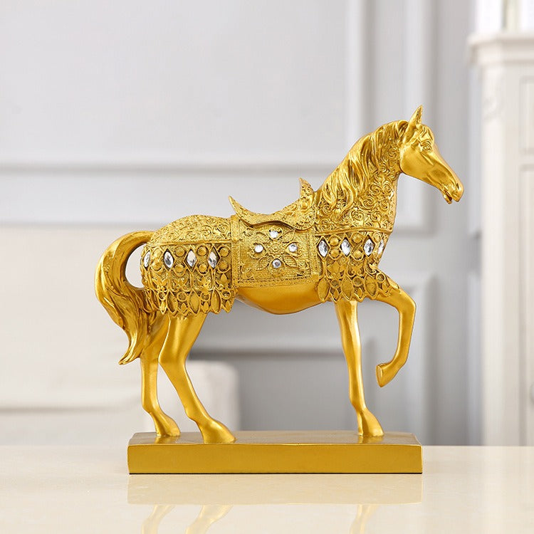 Metallic Horse Sculpture for Elevated Luxury Home Decor