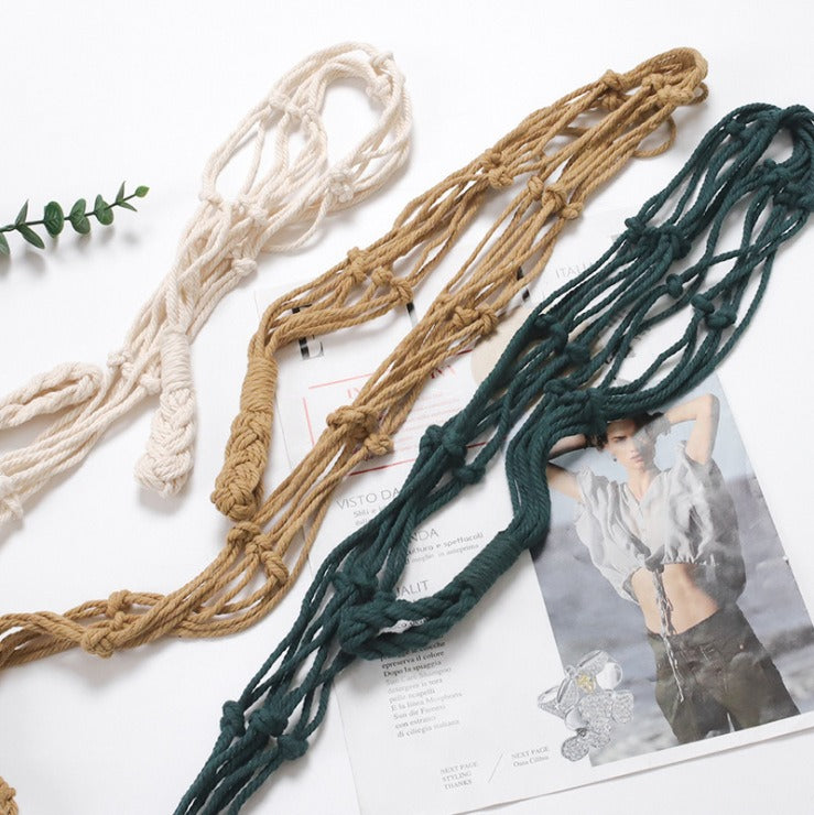 Wall Hanging Rope Storage Basket for Books & Magazines