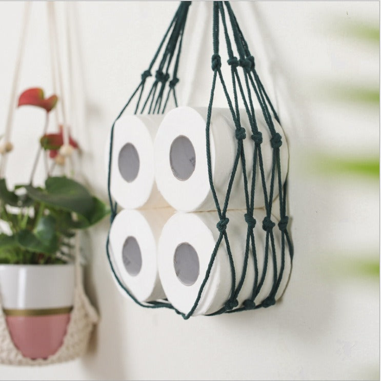 Wall Hanging Rope Storage Basket for Books & Magazines