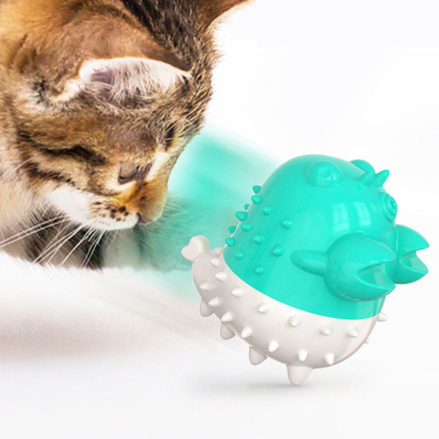 Vibrating Cat Toy for Boredom Relief & Dental Play