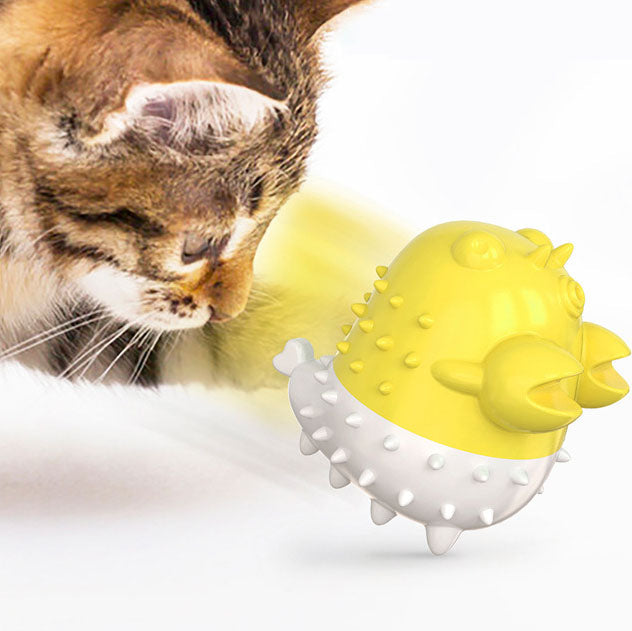 Vibrating Cat Toy for Boredom Relief & Dental Play
