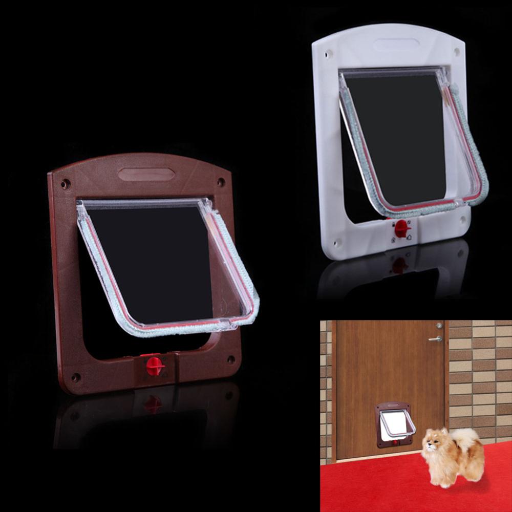 Lockable Cat Flap Door With Four-Way Access Control