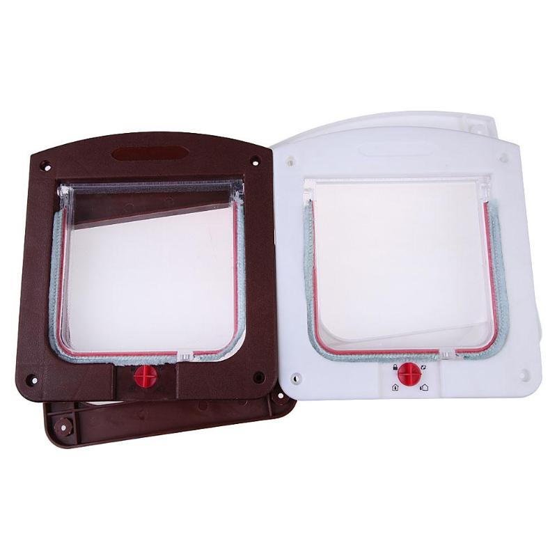 Lockable Cat Flap Door With Four-Way Access Control