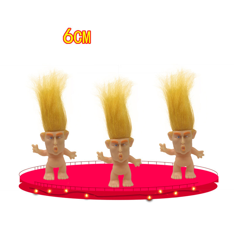 Long Hair Doll: Funny 6cm Vinyl Mini Desk Decoration