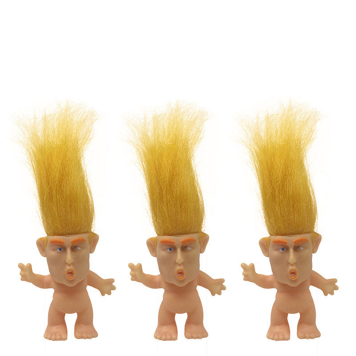 Long Hair Doll: Funny 6cm Vinyl Mini Desk Decoration