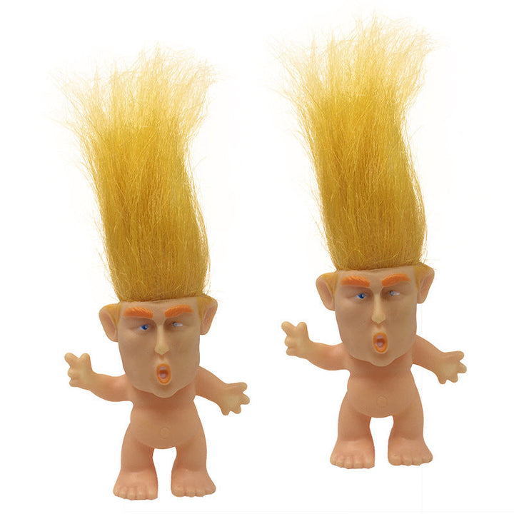 Long Hair Doll: Funny 6cm Vinyl Mini Desk Decoration
