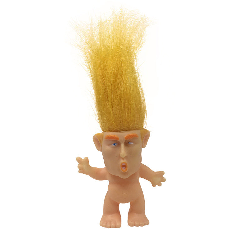 Long Hair Doll: Funny 6cm Vinyl Mini Desk Decoration