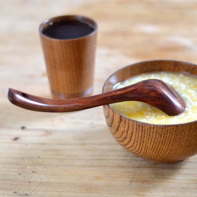 Long Handled Wooden Soup Spoon for Hot Pot Cooking