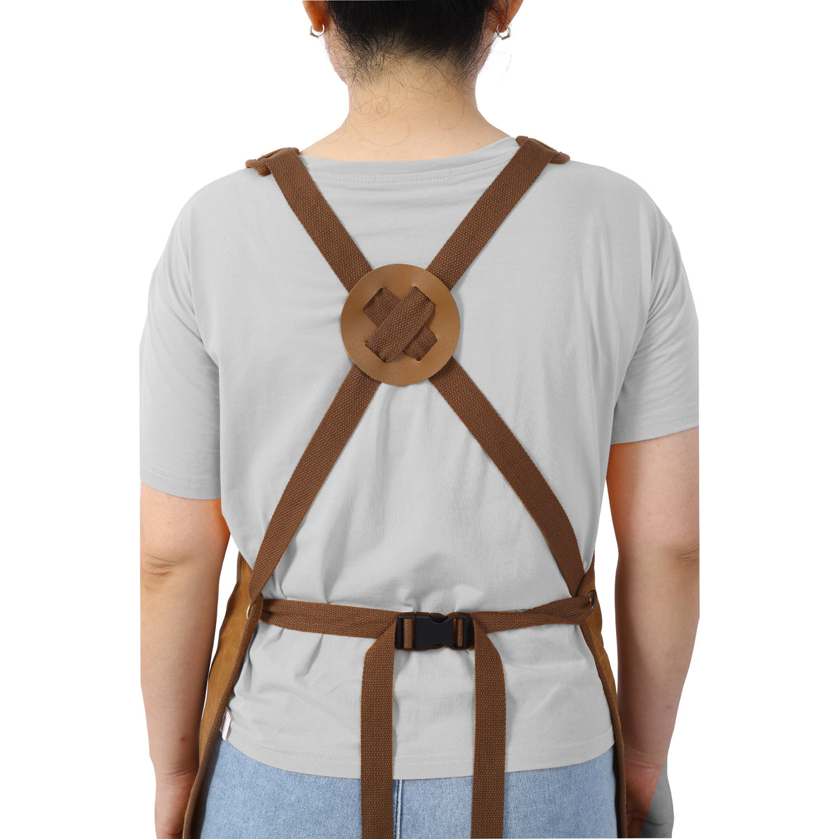 Heavy-Duty Waxed Canvas Carpenter Apron with Tool Pockets