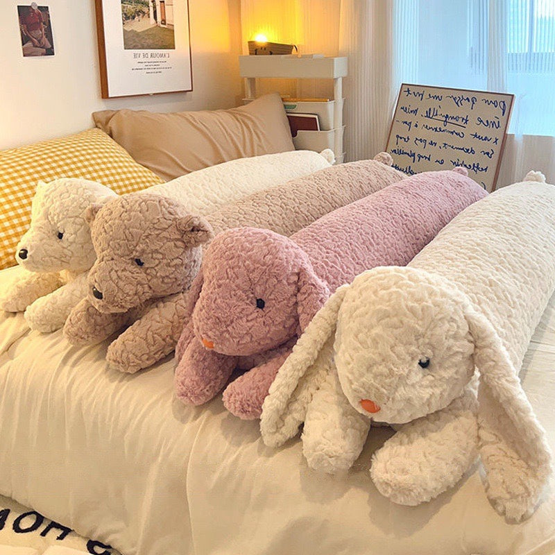 Long Waisted Bear Rabbit Pillow for Full-Body Cuddles