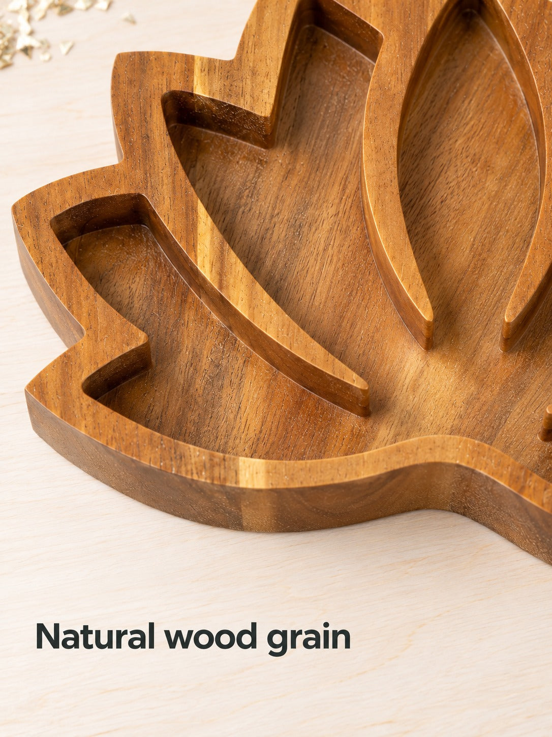 Lotus Wood Crystal Tray: Organize & Display Your Stones