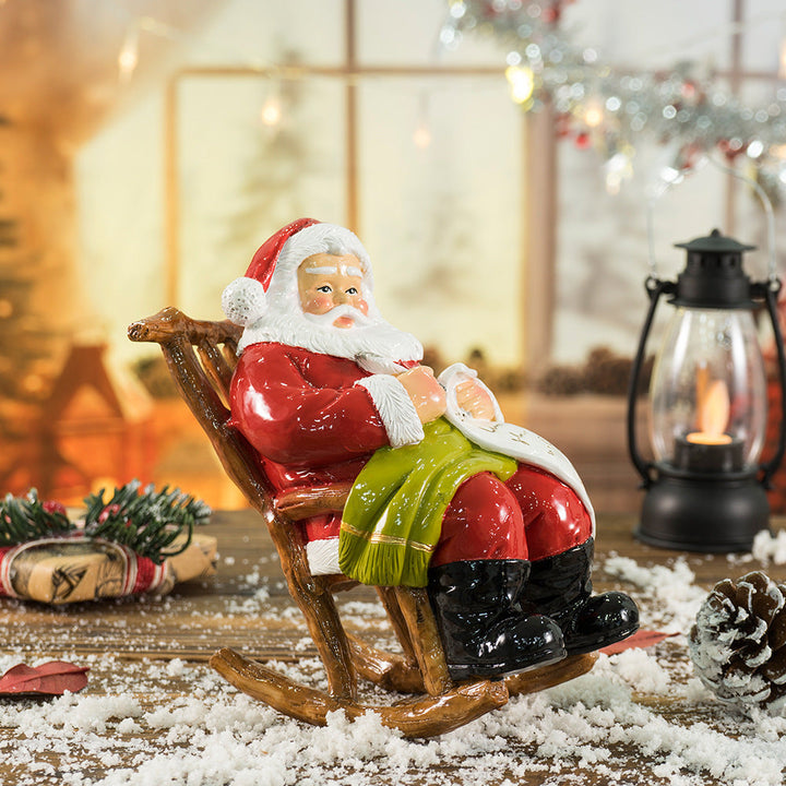 Santa Rocking Chair Christmas Tabletop Decor Ornament