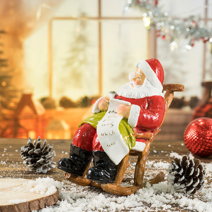 Santa Rocking Chair Christmas Tabletop Decor Ornament