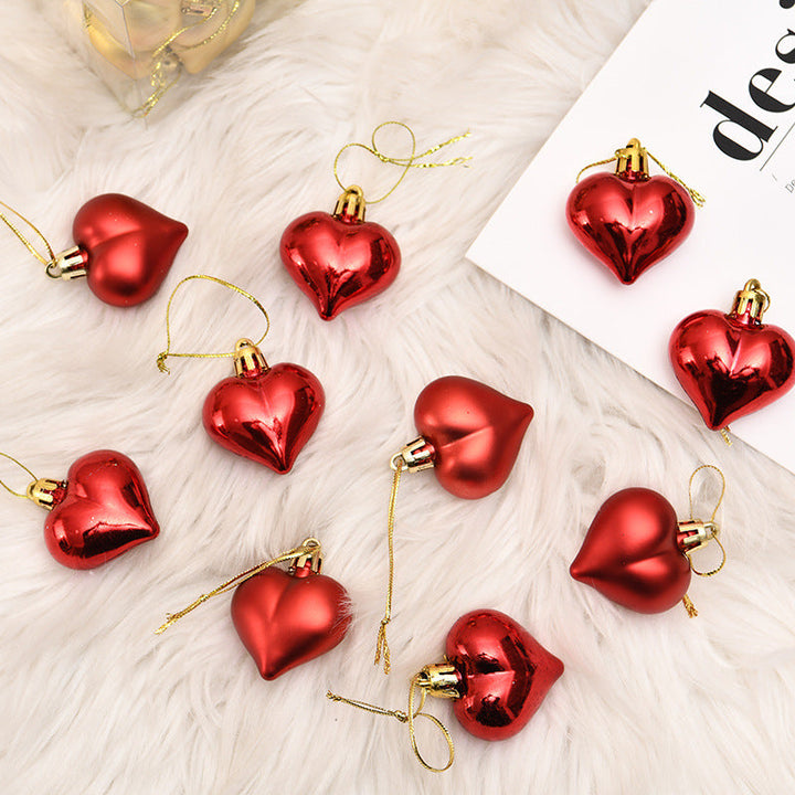 Heart Christmas Tree Ornament for Reflective Holiday Decor